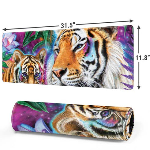 Daydream Galaxy Tigers by Sheena Pike Gaming Mouse Pad
